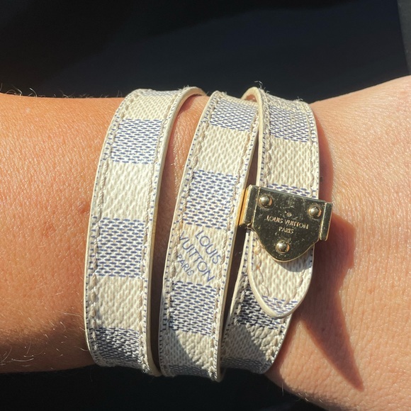 LOUIS VUITTON WHITE DAMIER WRAP BRACELET: 100% authentic - Picture 1 of 4